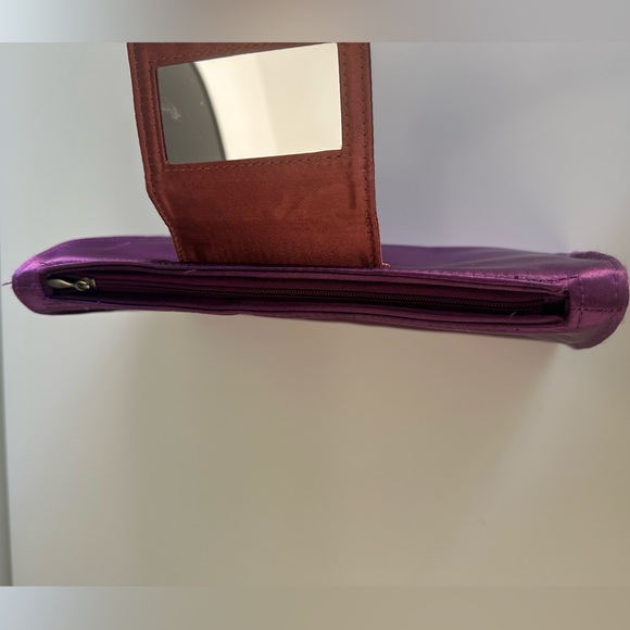 Saint Laurent YSL Clutch Bag Cosmetic Pochette Trousse Satin Makeup pouch purse - Picture 4 of 15